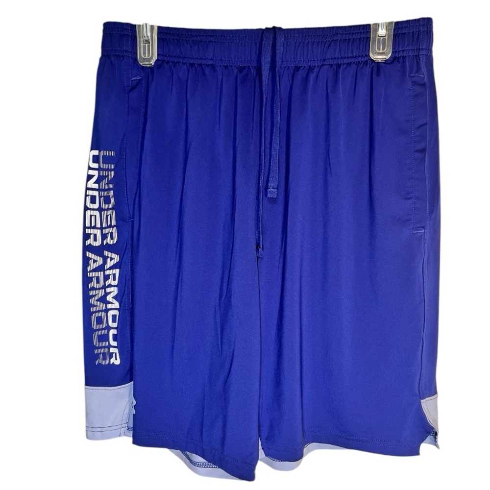 Under Armour Blue Athletic Shorts with Elastic Waistband